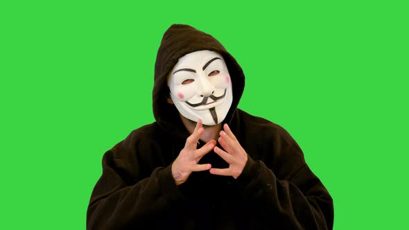 Hacker Man Warning Government or Business Owner of Malware Attack and Data Thief Counting Demands on