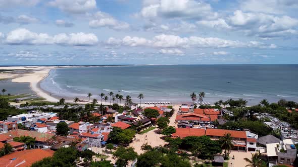 Jericoacoara Beach, Ceara, Brazil. Exotic tropical travel destination. alt
