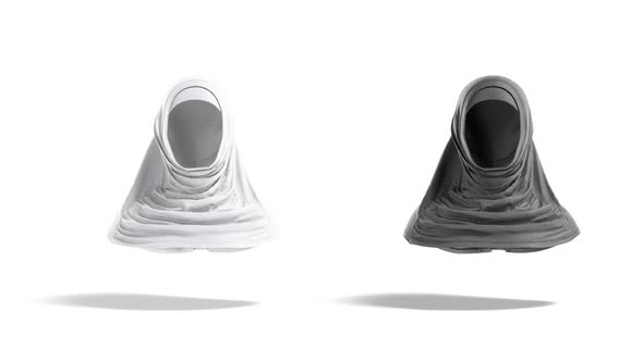 Blank black and white female al-amira, looped rotation alt