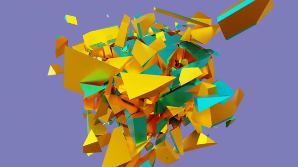 VJ Loop animation of cube destruction. alt