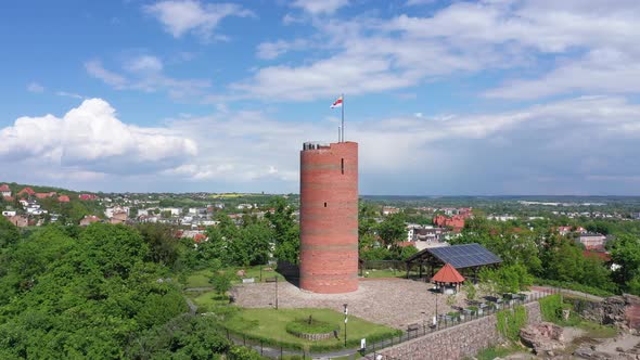 Grudziadz, Poland. Aerial view of Klimek Tower
