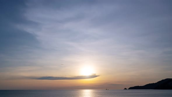 Time lapse of Majestic sunset or sunrise landscape Amazing light of nature cloudscape sky alt