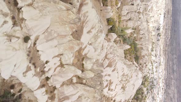 Vertical Video Cappadocia Landscape Aerial View alt