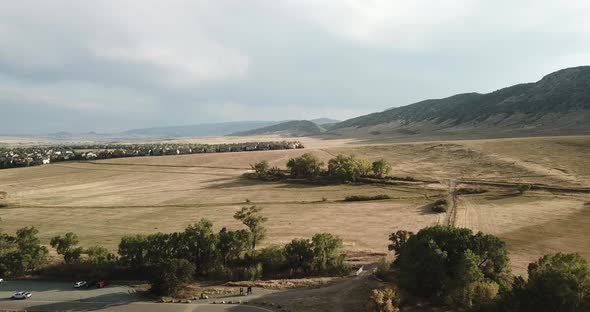 Flying Into A Field Near The Mountains In Colorado