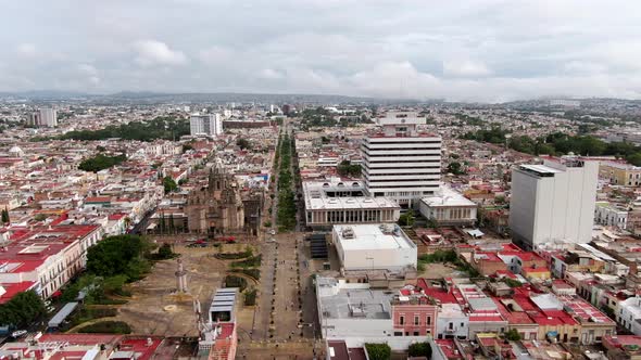 Vast Landscape Full Of Residential Houses In Guadalajara Mexico - Aerial shot alt
