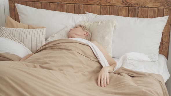 Leisure Morning Sleeping Woman Wonderful Rest alt