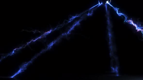 Electric Boom in black background