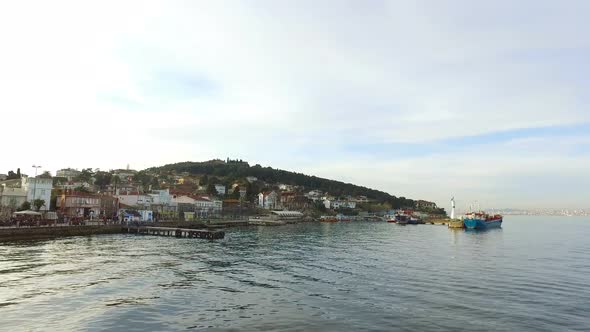 View of rural Princes Island of Burgazada. Istanbul, Turkey. 4K.