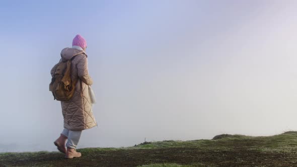 RED Camera Slow Motion Following Young Attractive Active Woman in Casual Outfit alt