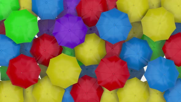 Umbrella Multicolored Background with Many Colorful Umbrellas 3d Rendering alt