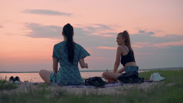 Two Student Girls on Picnic