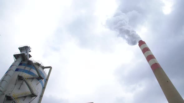 Factory Chimney And Air Pollution