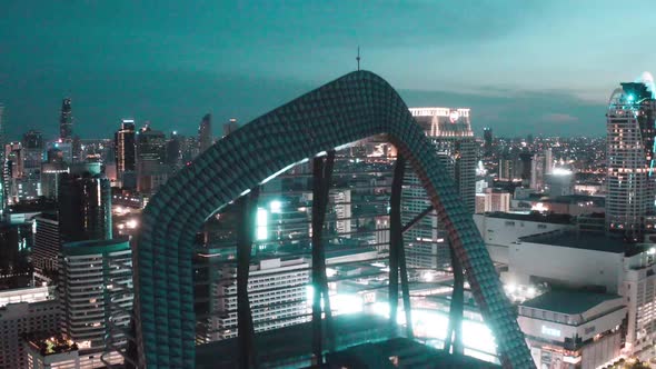 Petchaburi and Central Embassy Aerial Views in Ploenchit Bangkok Thailand alt