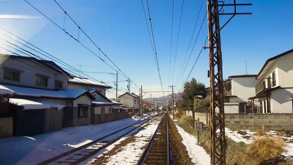 View To Suburb From Train or Railway in Japan 24 alt