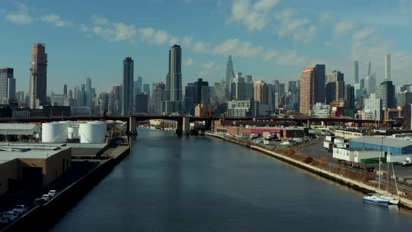 Cars Driving on Bridge Over Newtown Creek alt