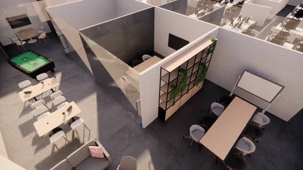 Interior Empty Modern Loft Office open space modern office footage alt