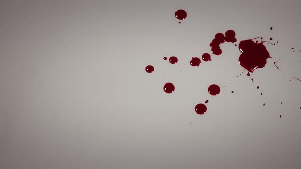 Blood Dripping On A White Surface.