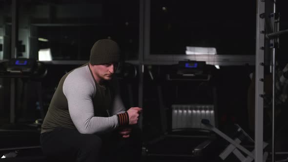 Professional Athlete Getting Ready for Training alt