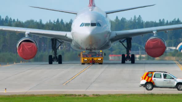 Airplane Being Towed for Maintainance, Stock Footage | VideoHive