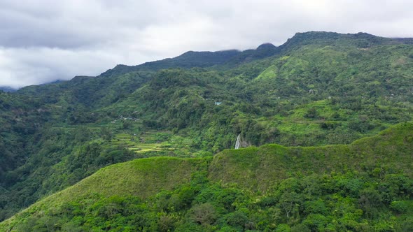 Cordillera on Luzon Island Philippines Aerial View, Stock Footage ...