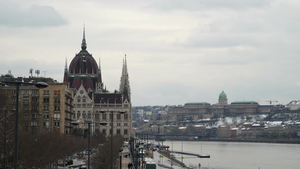 The Danube Embankment Near the Parliament Building