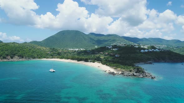 Aerial View Of Caribbean Coast Landscape