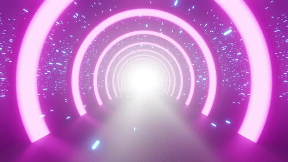 Abstract Glowing Tunnel