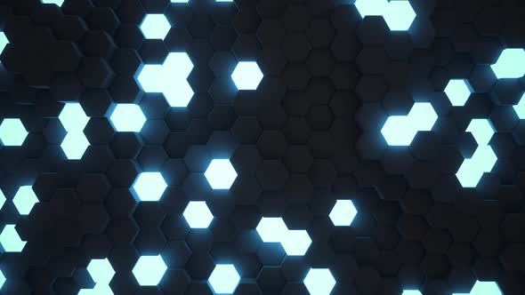 Hexagons Glowing Background 02 alt