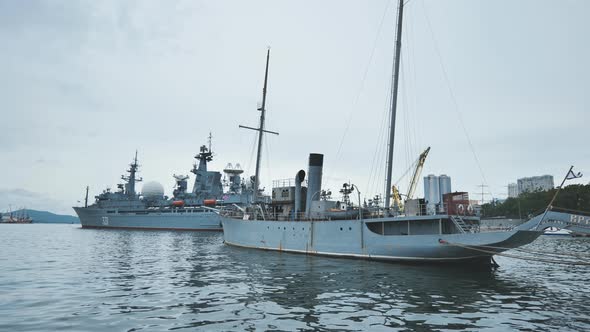 The Warships of Vladivostok in the Pier alt