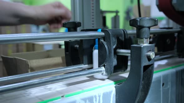 Pharmaceutical Production of Pills and Drugs on Manufacturing Line alt