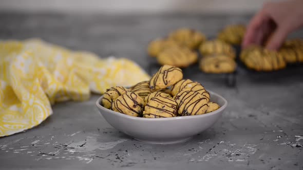 Soft Pumpkin Cookies With Chocolate