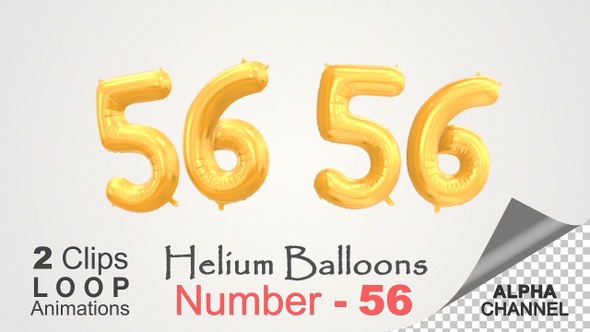 Celebration Helium Balloons With Number – 56