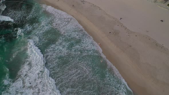 Aerial Drone Footage of Trigg Beach, Perth, Western Australia at sunset