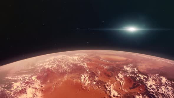 In Orbit Around Mars the Red Planet - Bottom