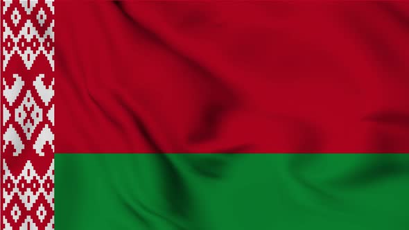 Waving Flag of Belarus Loop Animation