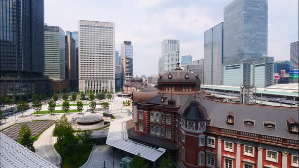 Building architecture around Tokyo station in Tokyo city Japan
