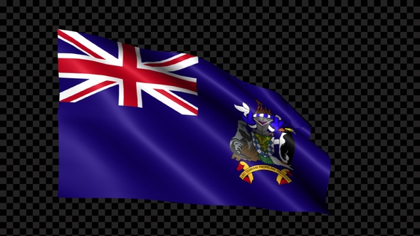 South Georgia And The South Sandwich Islands Flag Blowing In The Wind alt