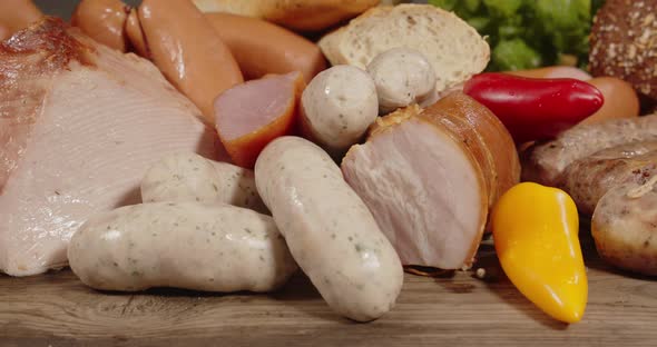A Wide Range Of Sausages And Meat Products alt