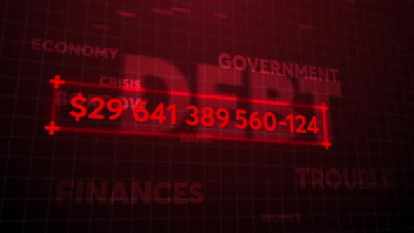 Billions of dollars is the figure of the main US national debt. alt