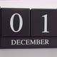 December 1st world AIDS day, AIDS Day 1 December date on black wood cube calendar. - VideoHive Item for Sale