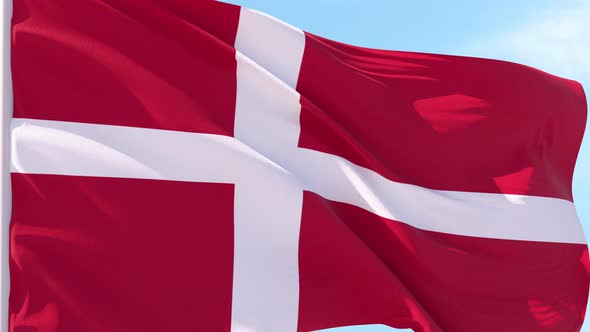 Denmark Flag Looping Background