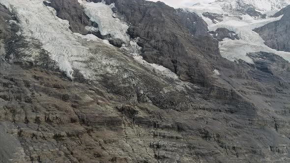 Close Up of Eiger Glacier in the Bernese Alps alt