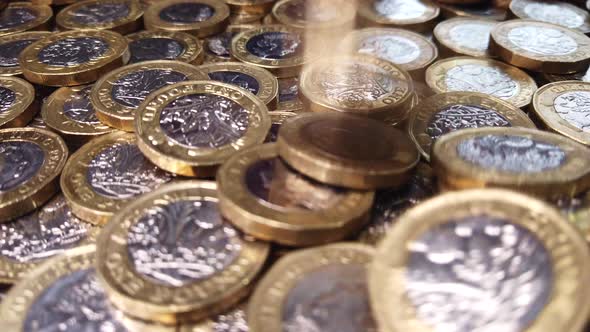 british pound coins. Multiple pound coins display. alt