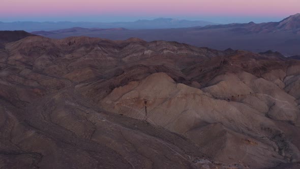 Noonday Mine and South Nopah Range - Dusk - Aerial alt