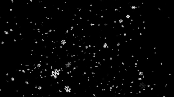 Snowflakes Falling 5 Particles Loop