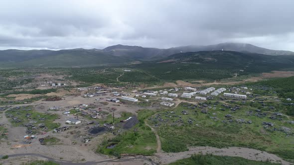 Aerial view of abandoned village in Chukotka. 17 alt