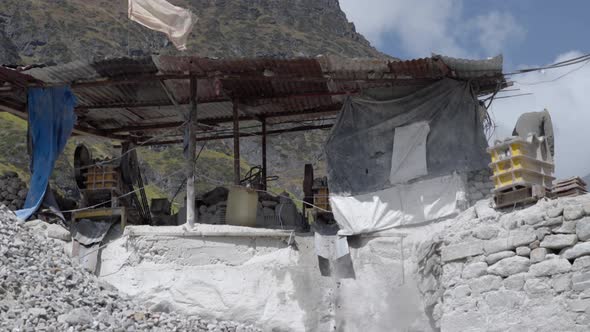 Construction Work Going on in Upper Himalayas