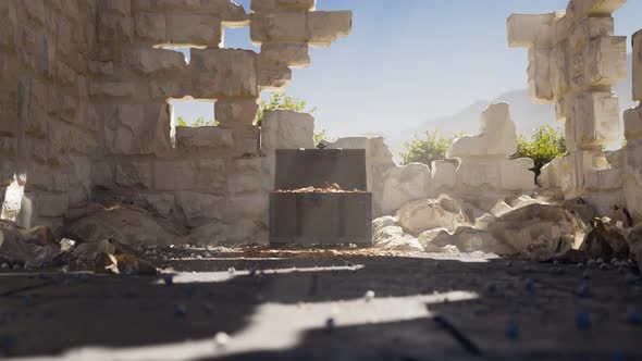 The open old chest full of golden coins, jewellery and diamonds. Treasure hunt. alt