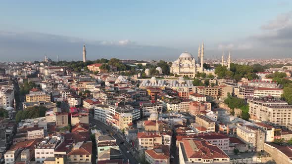 turkey istanbul suleymaniye mosque view and city