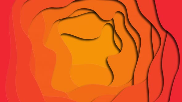 3D geometric background with realistic paper cut layers. Simple motion graphic alt